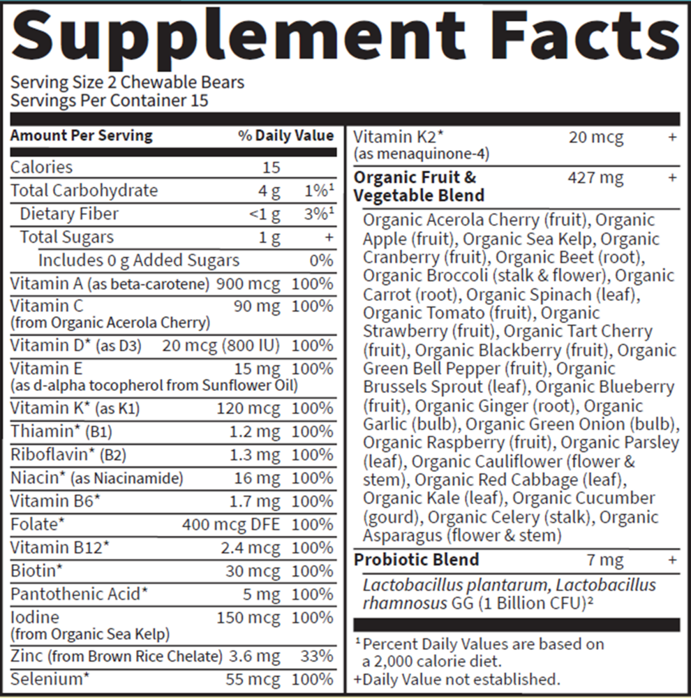 Product image for Vitamin Code Kids Chewable.