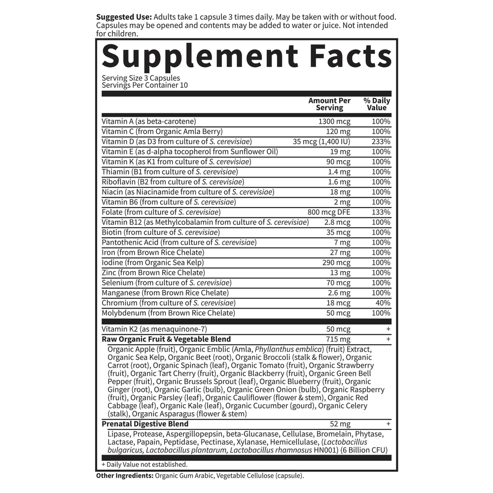 Product image for Vitamin Code RAW Prenatal.