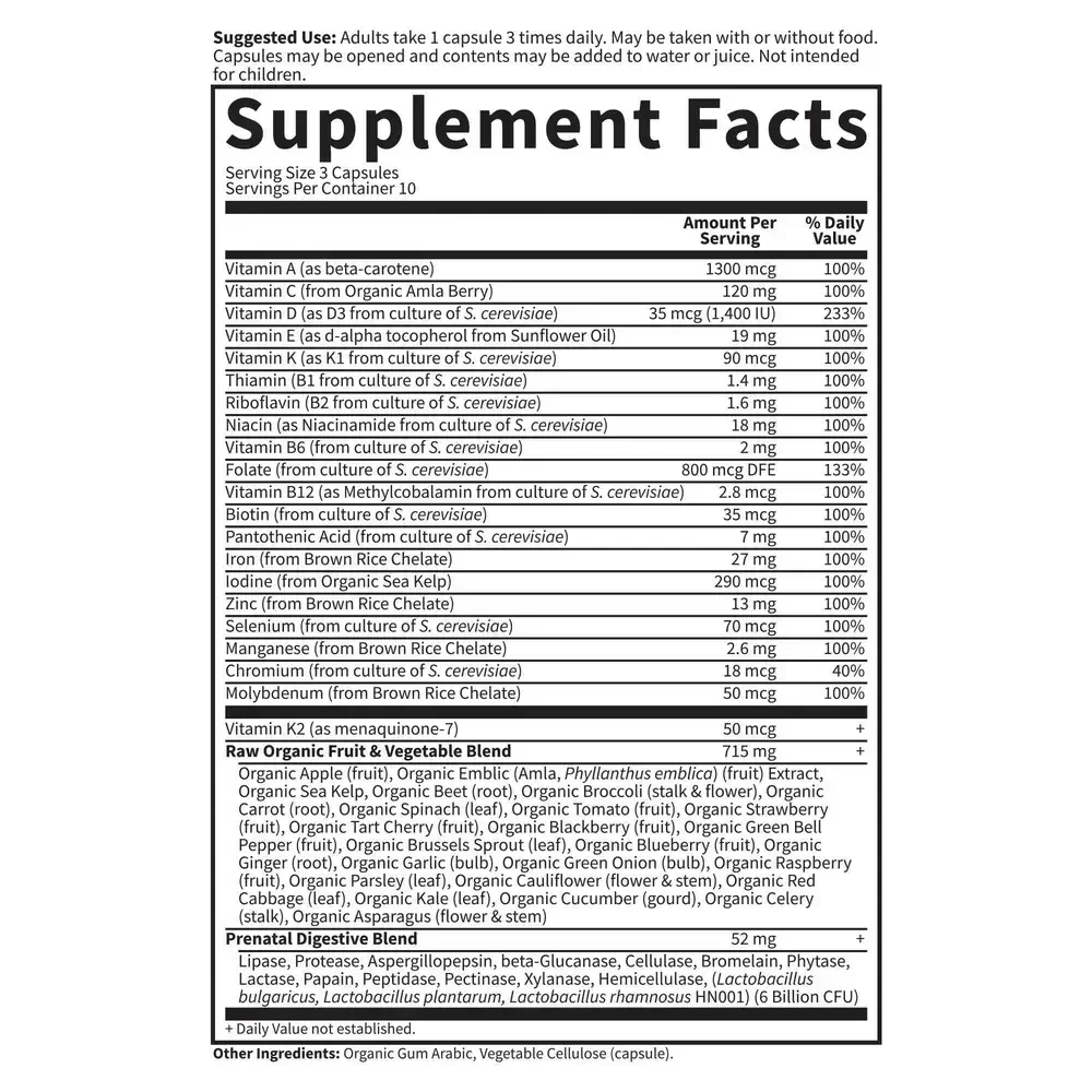 Product image for Vitamin Code RAW Prenatal.