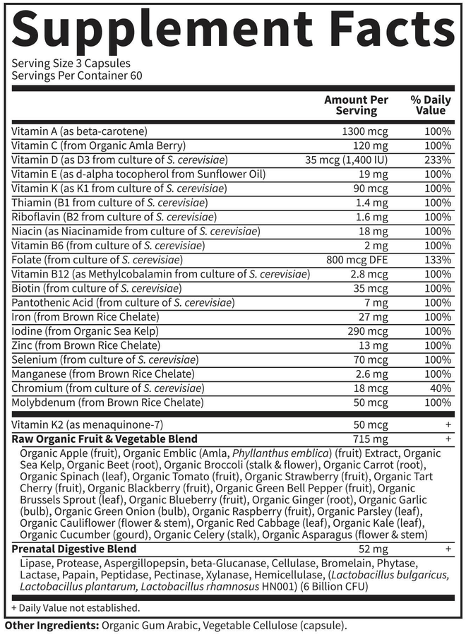 Product image for Vitamin Code RAW Prenatal.