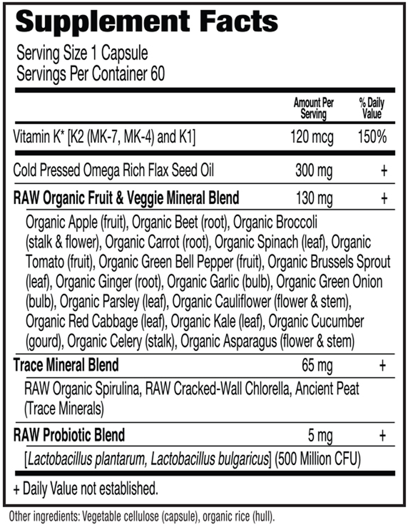 Product image for Vitamin Code RAW K-Complex.