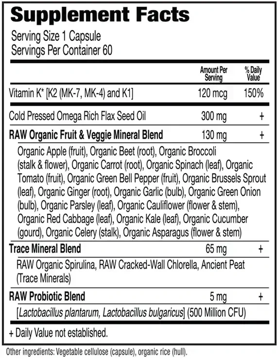 Product image for Vitamin Code RAW K-Complex.