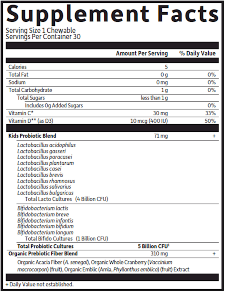 Product image for Dr. Formulated Probiotics Organic Kids+, Berry Cherry.