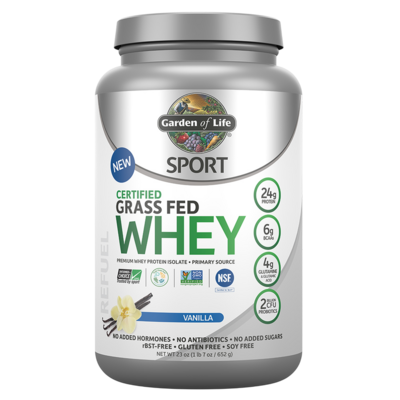 SPORT Grass Fed Whey Protein - Vanilla 652 Grams