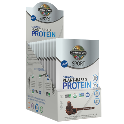 SPORT Organic Plant-Based Protein Chocolate (12 Packets) Product image for SPORT Organic Plant-Based Protein Chocolate (12 Packets). Discontinued.