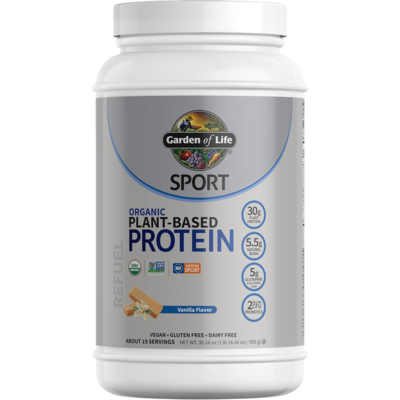 SPORT Organic Plant-Based Protein, Vanilla 855 Grams