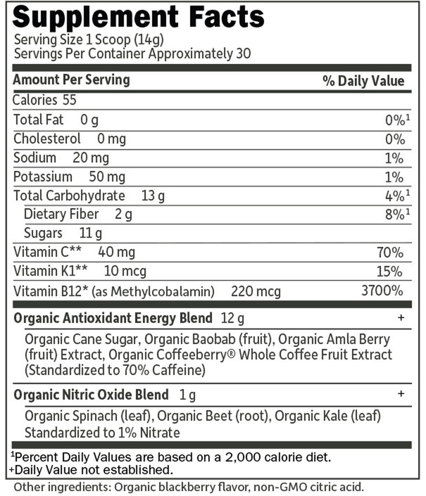 Product image for SPORT Organic Pre-Workout Energy + Focus Blackberry.