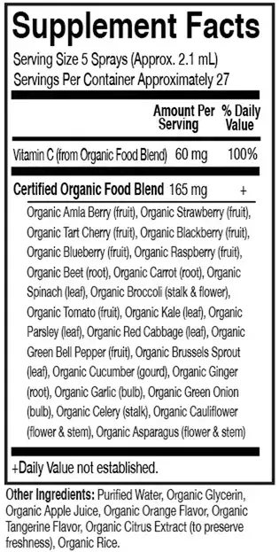 Product image for MyKind Organics Vitamin C Spray - Orange Tangerine.