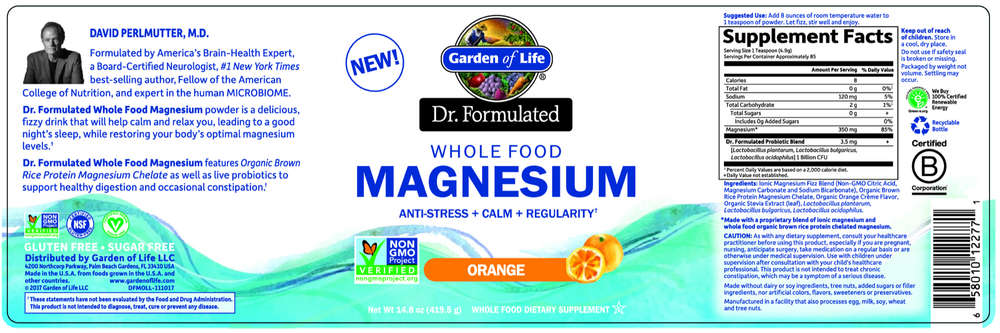 Product image for Dr. Formulated Magnesium Orange Powder.
