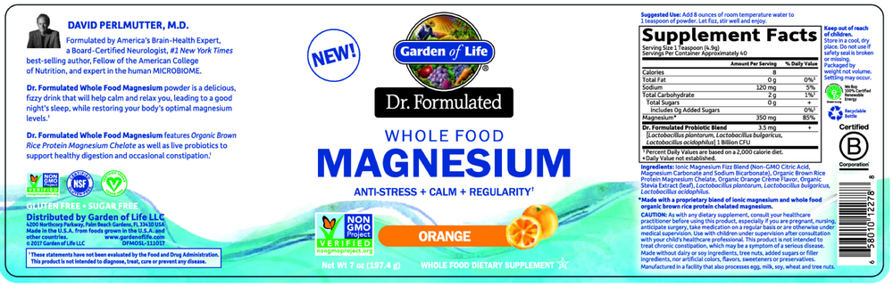 Product image for Dr. Formulated Magnesium Orange Powder.