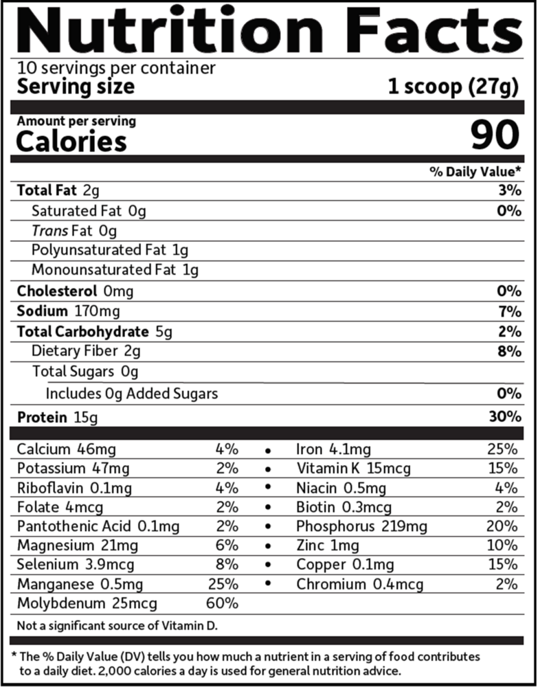 Product image for Organic Plant Protein Vanilla Powder.