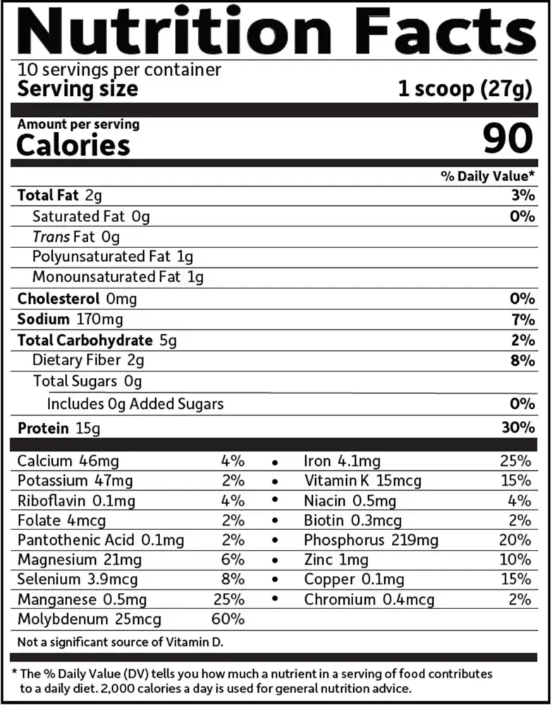 Product image for Organic Plant Protein Vanilla Powder.