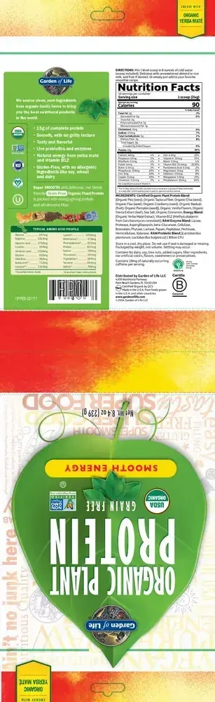 Product image for Organic Plant Protein Energy Powder.