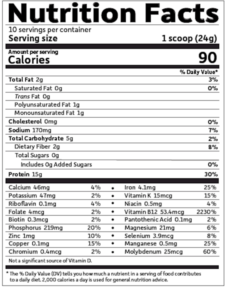 Product image for Organic Plant Protein Energy Powder.