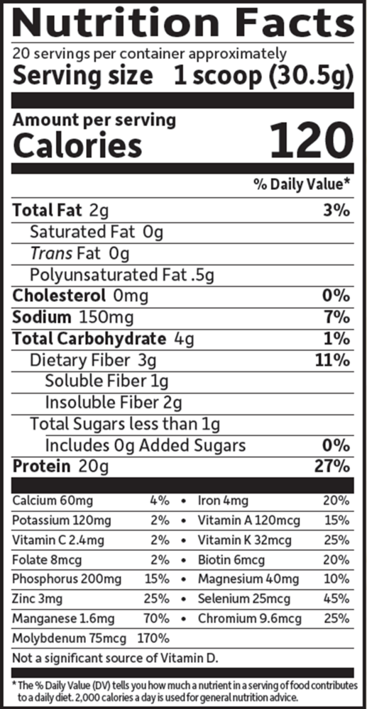 Product image for Raw Organic Protein and Greens Chocolate Powder.