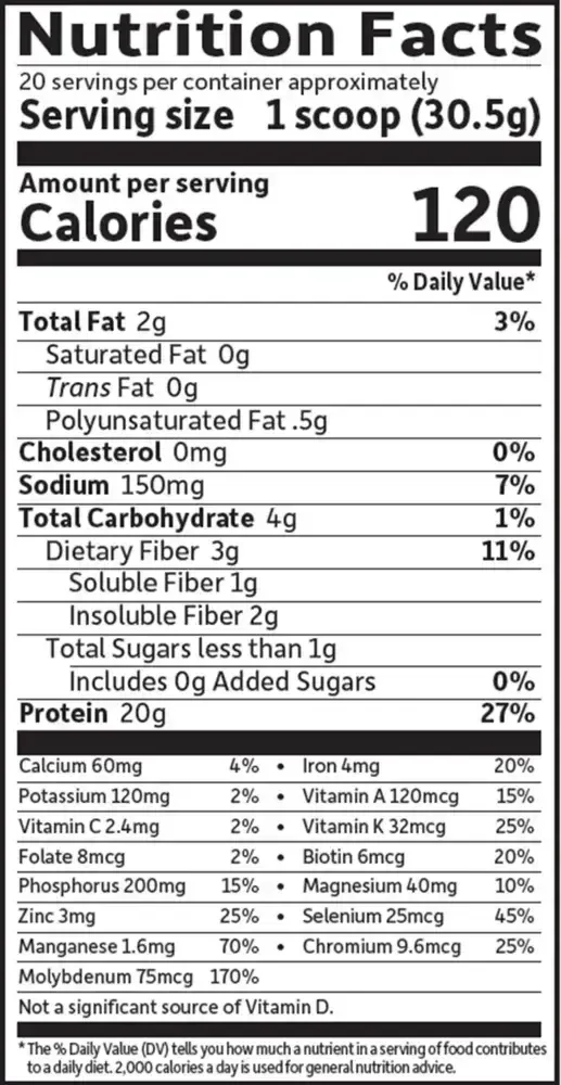 Product image for Raw Organic Protein and Greens Chocolate Powder.