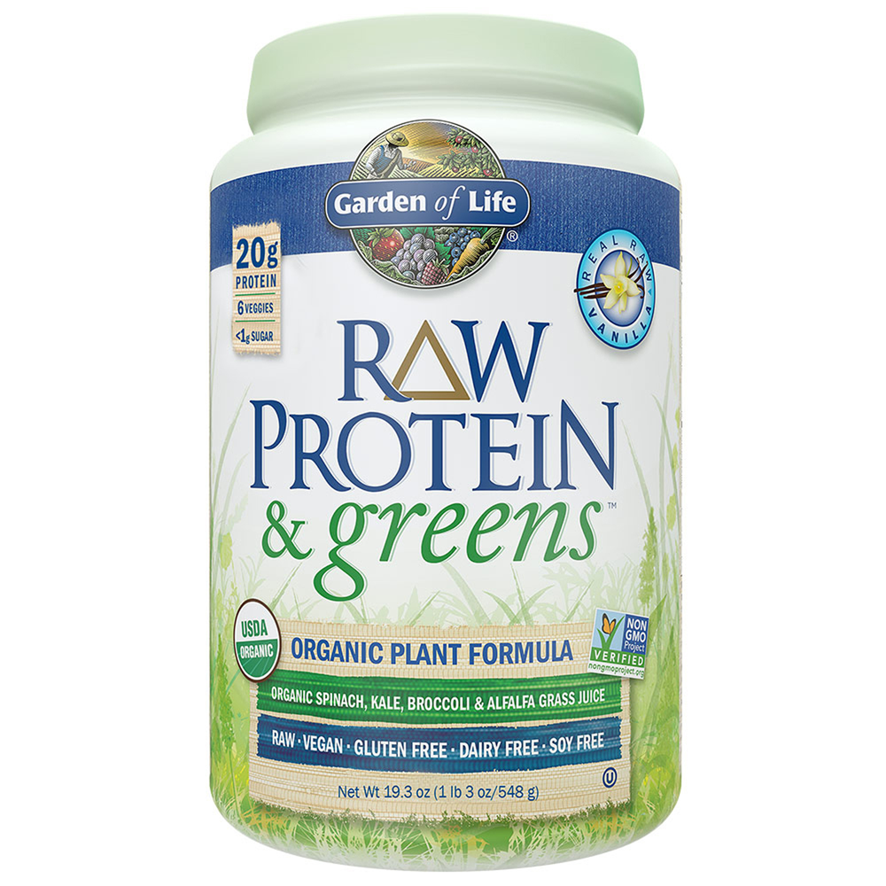 Product image for Raw Protein and Greens Vanilla Powder.