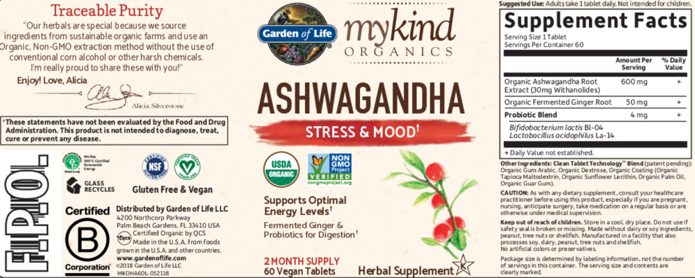 Product image for mykind Organics Ashwagandha Stress &amp; Mood.