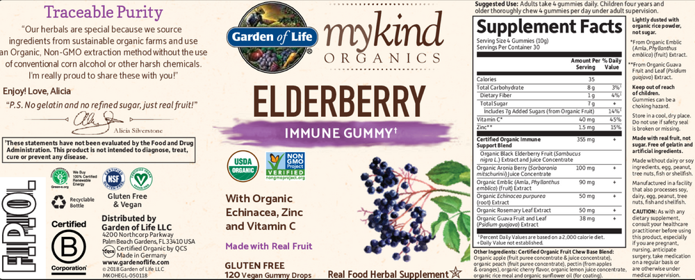 Product image for myKind Organics Elderberry.