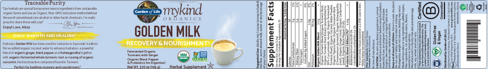Product image for myKind Organics Golden Milk Powder.