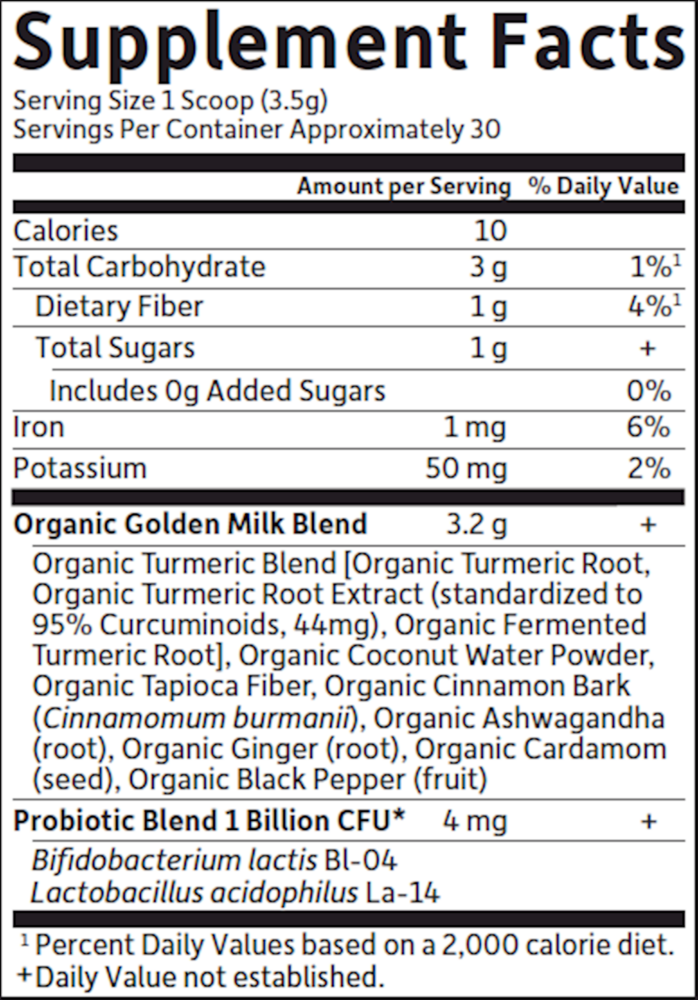 Product image for myKind Organics Golden Milk Powder.