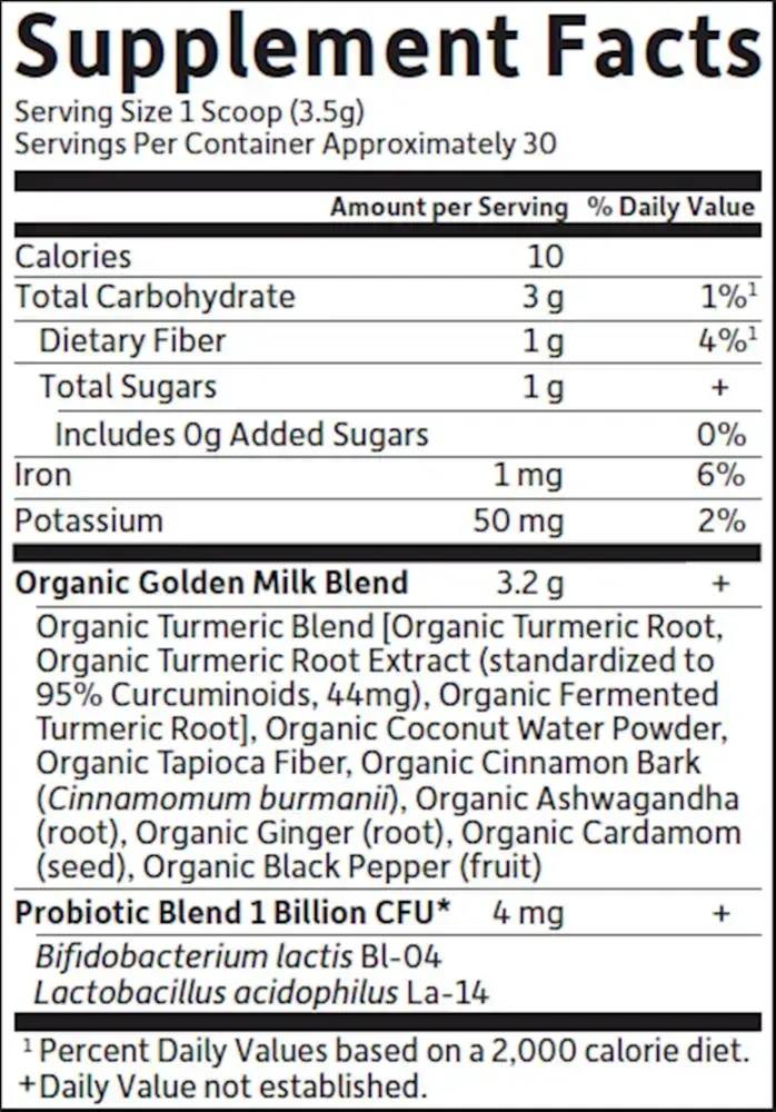 Product image for myKind Organics Golden Milk Powder.
