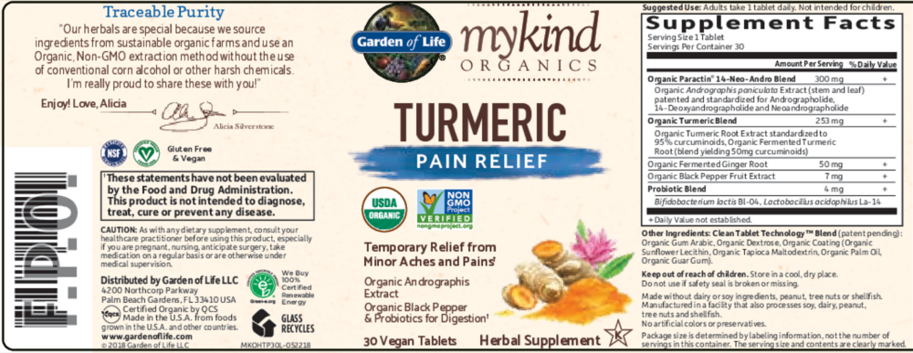 Product image for mykind Organics Turmeric Pain Relief.