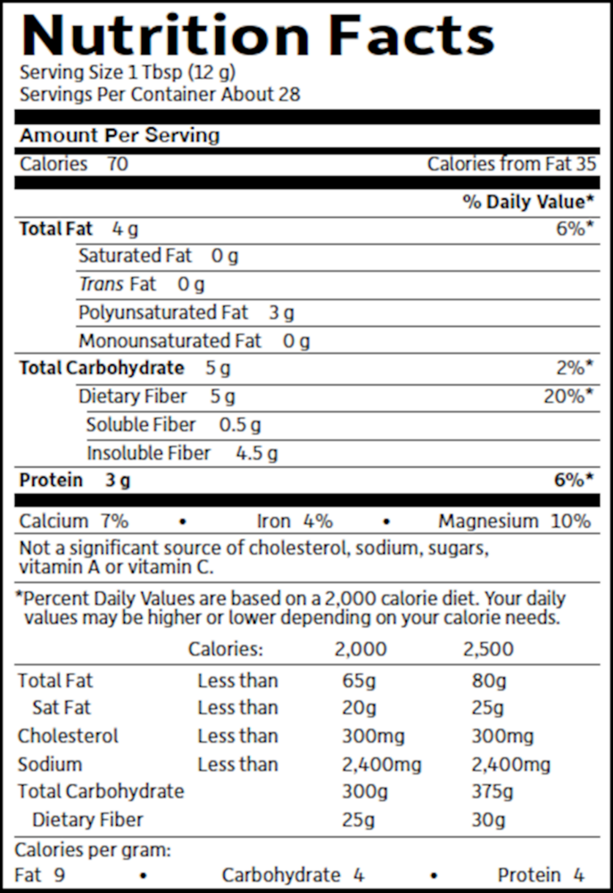 Product image for Raw Organics Chia Seed.