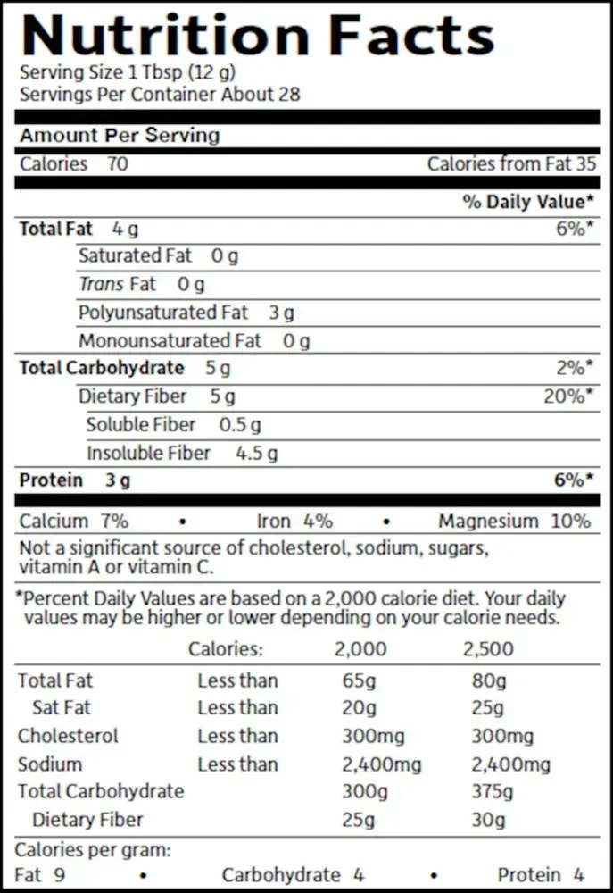 Product image for Raw Organics Chia Seed.