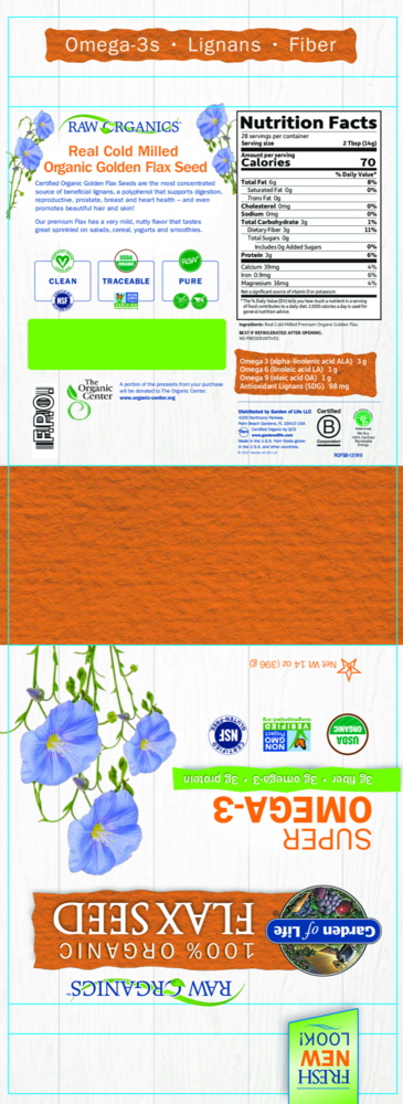 Product image for Raw Organics Flax Seed.