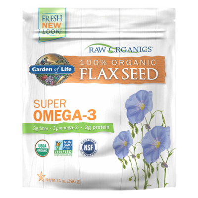Raw Organics Flax Seed 396 Grams