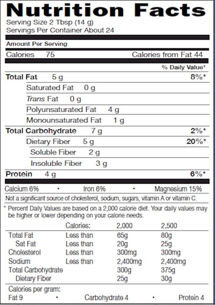Product image for Raw Organics Flax and Chia Blend.