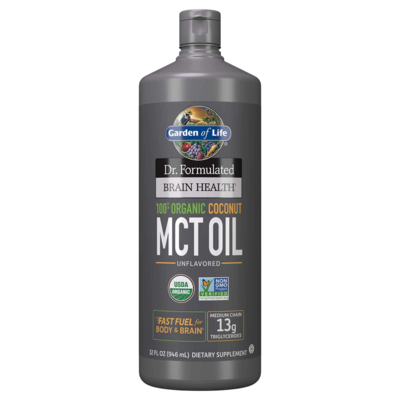 Dr. Formulated Brain Health 100% Organic Coconut MCT Oil 946 Milliliters