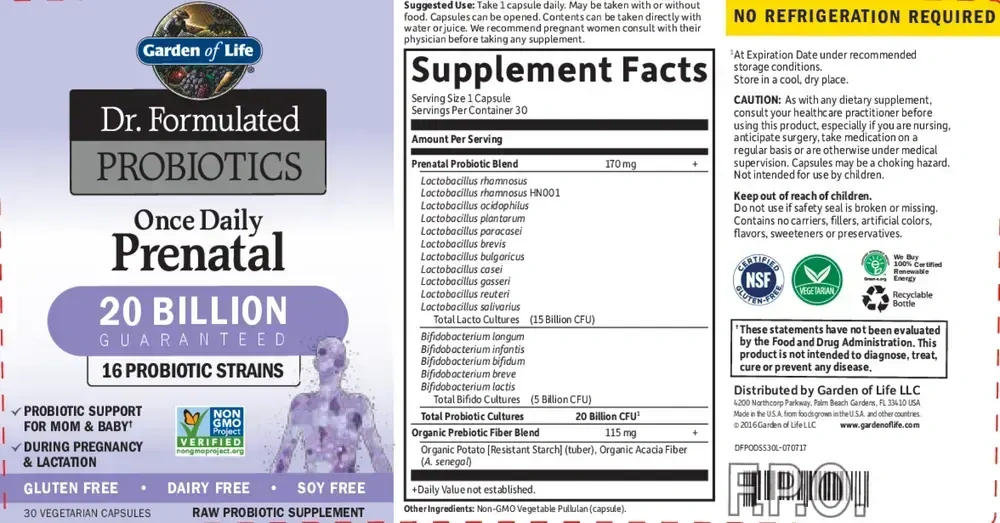 Product image for Dr. Formulated Probiotics Once Daily Prenatal Shelf Stable.