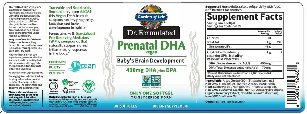 Product image for Dr. Formulated Prenatal DHA.