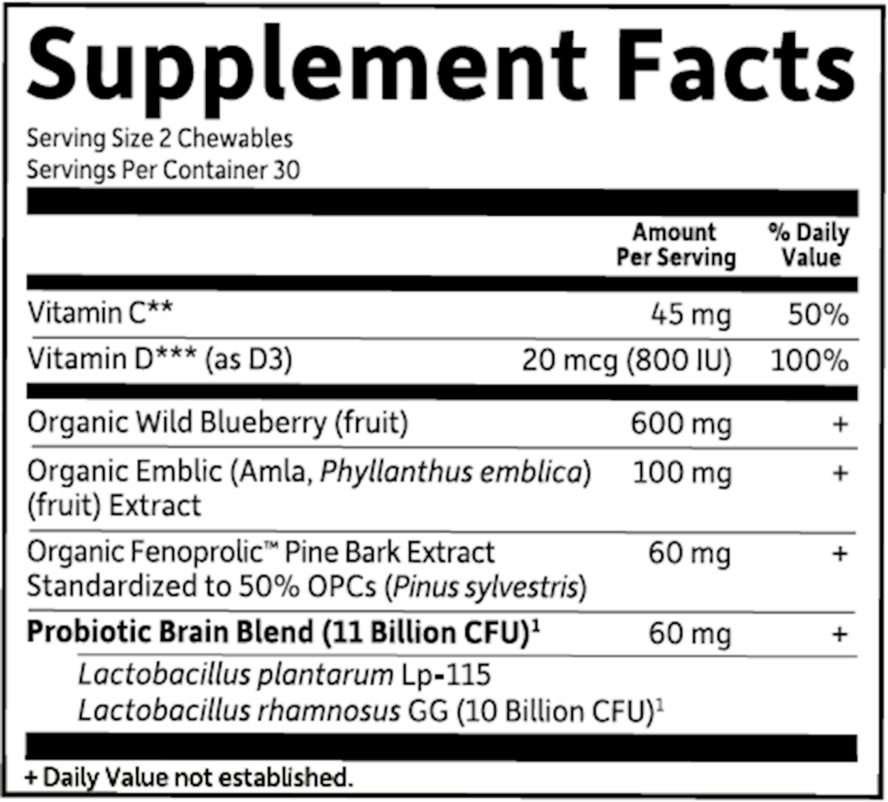 Product image for Dr. Formulated Brain Health Organic Attention&#x2F;Focus Kids.