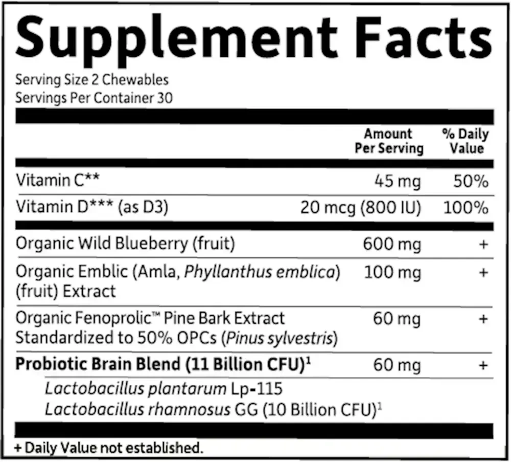 Product image for Dr. Formulated Brain Health Organic Attention/Focus Kids.