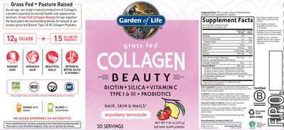 Grass Fed Collagen Beauty Strawberry Lemonade product image