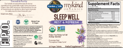 mykind Organics Herbal Sleep Well 30 tablets