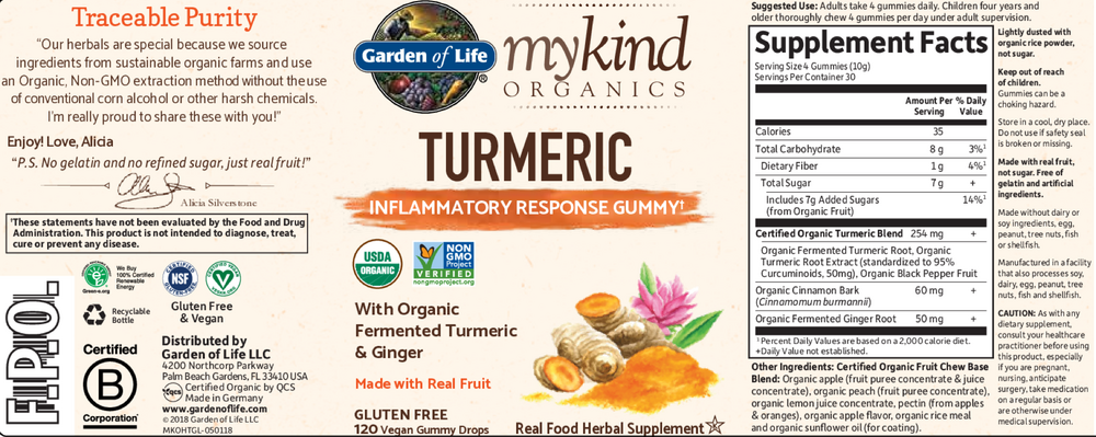 Product image for mykind Organics Herbal Turmeric.