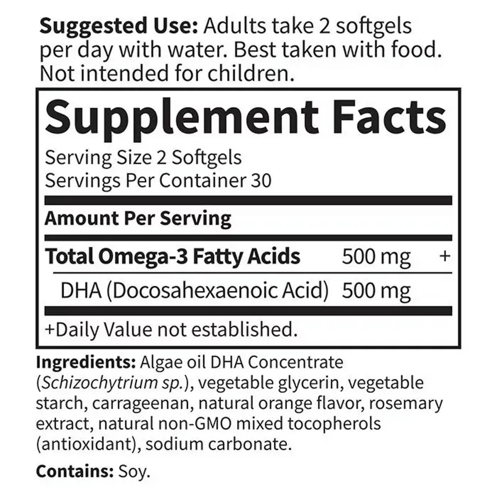 Product image for Supercritical Algae Omega-3 Vegan DHA.