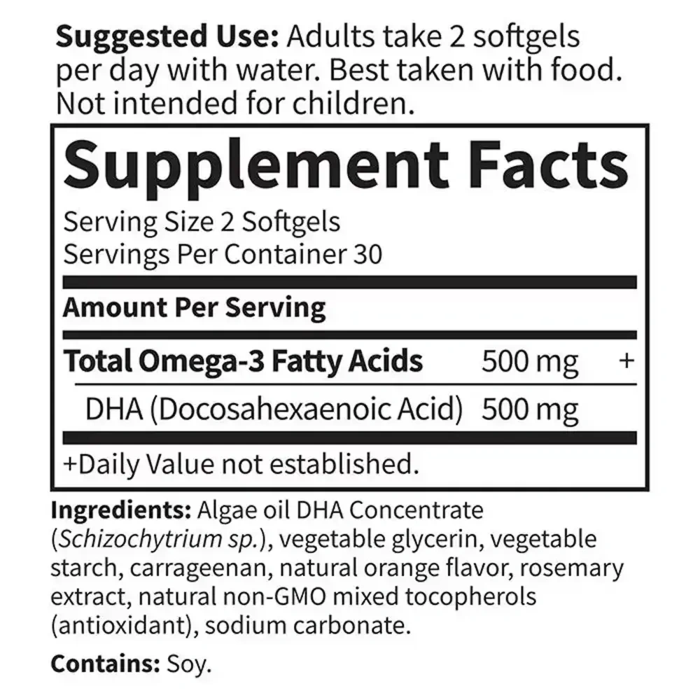 Product image for Supercritical Algae Omega-3 Vegan DHA.