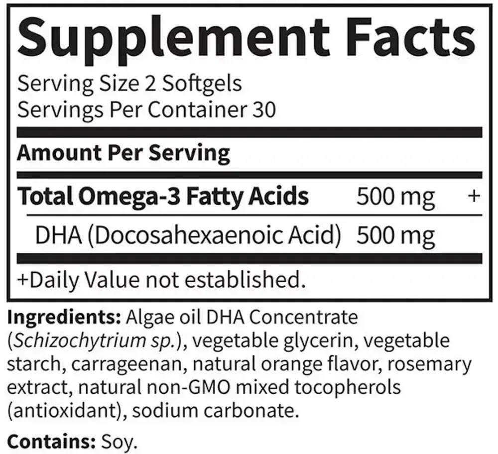 Product image for Supercritical Algae Omega-3 Vegan DHA.