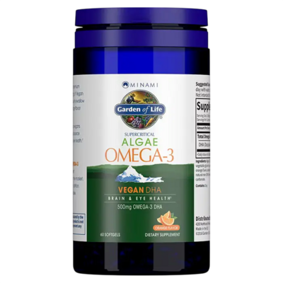 Supercritical Algae Omega-3 Vegan DHA 60 Softgels