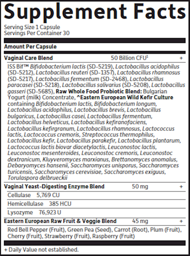 Product image for Raw Probiotics Vaginal Care Shelf-Stable.