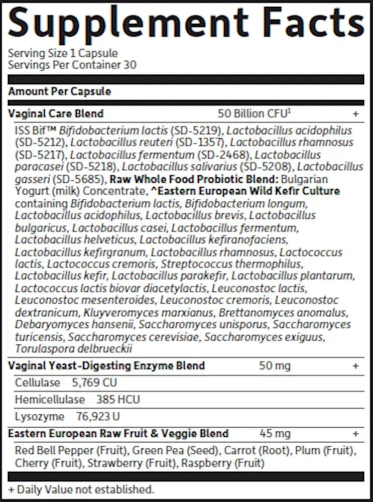Product image for Raw Probiotics Vaginal Care Shelf-Stable.
