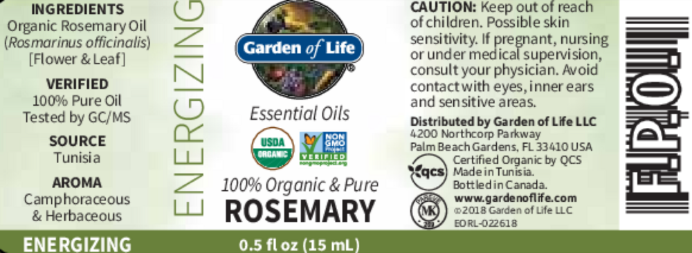 Product image for Rosemary Essential Oil Organic.