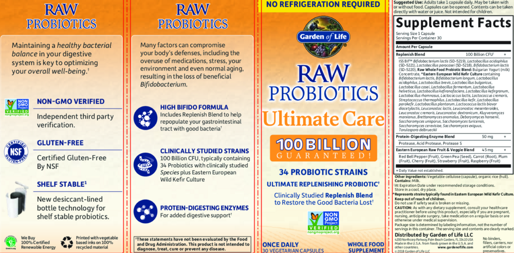 Product image for Raw Probiotics Ultimate Care.