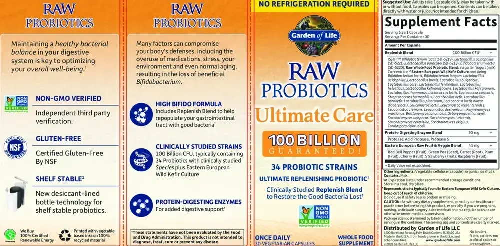 Product image for Raw Probiotics Ultimate Care.