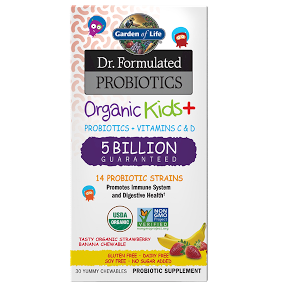 Product image for Organic Kids Probiotics Strawberry Banan.